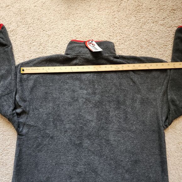 Nascar Jimmy Spencer #41 1/4 Zip Pullover Mens L Gray Fleece Chase Authentics - Picture 11 of 12